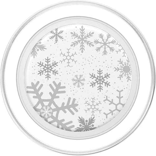 Snowflakes Christmas Winter Ice Gray Snow Frost White PopSockets PopGrip for MagSafe thumbnail 2