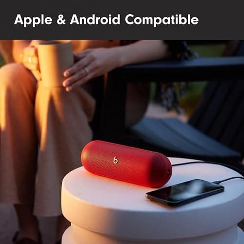 Beats Pill - Portable Bluetooth Speaker - Up to 24H Battery Life, Water Resistant, Bluetooth, Apple & Android Compatible, Seriously Loud Sound for Home, Outdoor and Travel – Statement Red thumbnail 5