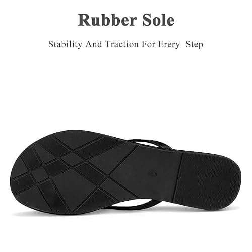 Flat Leather Flip Flops for Women, Comfortable Dressy Thong Sandals 2026 Summer Vacation Essentials,Sandales Pour Femmes thumbnail 5