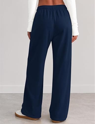 LOMON Women Wide Leg Sweatpants Baggy Lounge Sweat Pant Fall Spring Clothes | Teen Girl Inner Drawstring Track Joggers Sweatpant Fashion Comfy Outfits with Pockets thumbnail 6