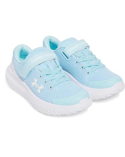 Under Armour Unisex-Child Pre School Surge 4 Alternate Closure Running Shoe - 13.5 Little Kid - (494) Stream/Stream/Iridescent thumbnail 3