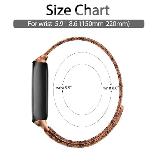 Vanjua for Fitbit Inspire 3 Bands Women Men, Stainless Steel Metal Mesh Loop Adjustable Magnetic Wristband Replacement Straps Compatible with Fitbit Inspire 3 Fitness Tracker thumbnail 4