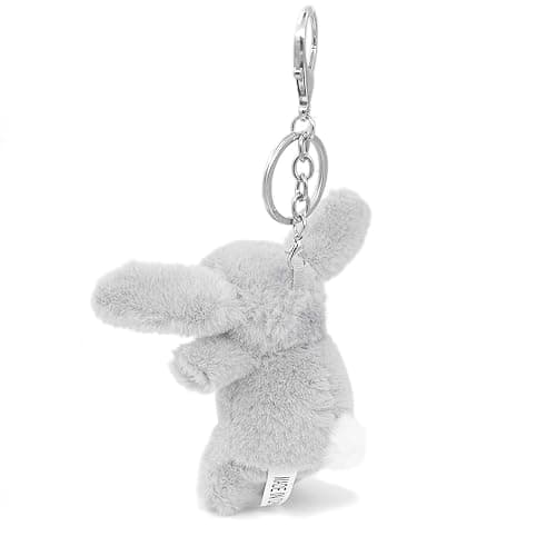 Miokkley Cute Bunny Plush Keychain for Backpack, 3.5" Inch Mini Rabbit Keychain Purse Charm Pendant Gift for Women thumbnail 3