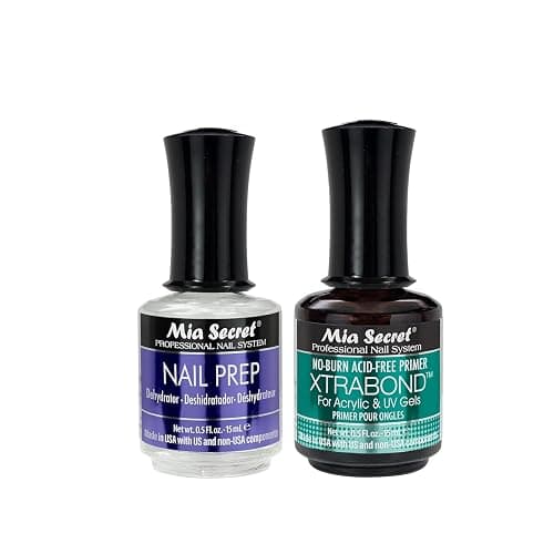Mia Secret Professional Nail Prep pH Balance Dehydrator & XtraBond Acid-Free Primer 0.5 oz + - Image 1