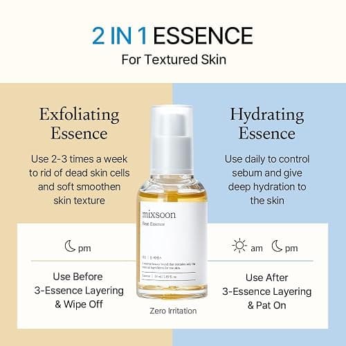 mixsoon Bean Essence Exfoliating, Snail Mucin Moisturizer for Hydrating, Fermented Bean Extract, Gentle Formula for Smooth Skin 50ml / 1.69 fl.oz. Korean Glass Skin Care thumbnail 3
