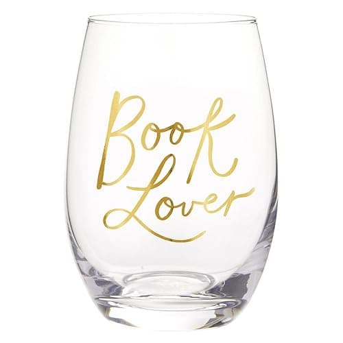 Santa Barbara Design Studio Gift Boxed Wine Glasses Gold Foil Stemless Wine Glass, 17-Ounce, Book Lover thumbnail 3