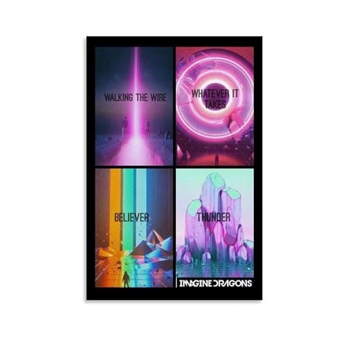 SQSXCKIQ Imagine Dragons (2) Canvas Poster Bedroom Decor Office Room Decor Gift Unframe-style 12x18inch(30x45cm) - Image 1