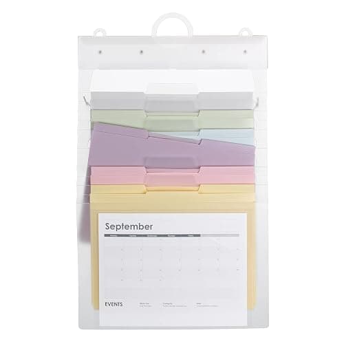 SMEAD Cascading Wall Organizer Gen 2, 6 Pockets, Letter Size, Pastel (92064) thumbnail 2