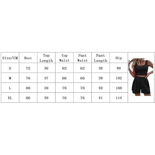 Geagodelia Women's Two Piece Outfit Summer Ladies Sexy Co Ord Set Crop Tank Top + Shorts Y2k Aesthetic Clothes Streetwear Sport Gym Sets thumbnail 5