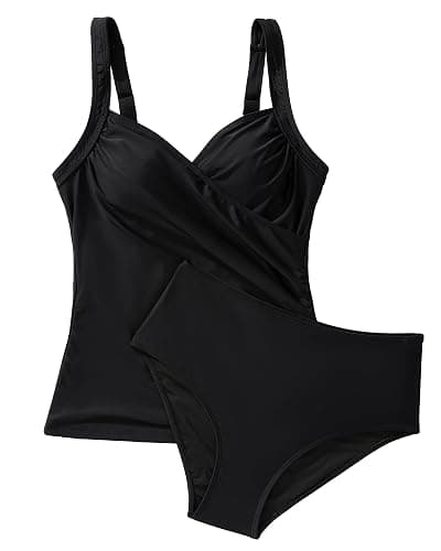 SUUKSESS Women Sexy Twist Push Up Tankini Swimsuit Tummy Control Bathing Suits thumbnail 3