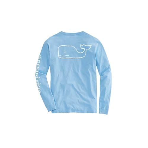 Vineyard Vines Girls Vintage Whale Long-Sleeve Pocket Tee - Image 1