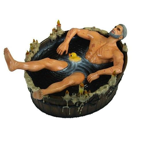 Dark Horse Deluxe The Witcher III: The Wild Hunt: Geralt in Bath Polyresin Statuette Brown thumbnail 3