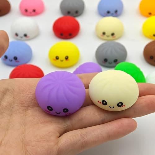24PCS Dumpling Squishy Pack, 12 Colors 2 Each – Taba Squishies Kawaii Squishy Fidget Toys for Kids, Cute Squishy Dumpling Stress Relief Party Favors Birthday Gifts thumbnail 8