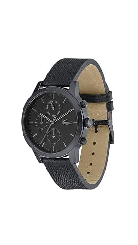 Lacoste Analogue Multifunction Quartz Watch for Men LACOSTE.12.12 Collection with Black Leather Strap - 2010997 thumbnail 2