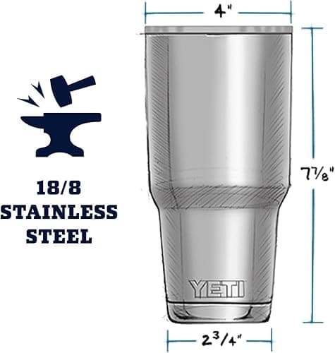 YETI Rambler 30 oz Tumbler, Stainless Steel, Vacuum Insulated with MagSlider Lid, Cherry Blossom thumbnail 2