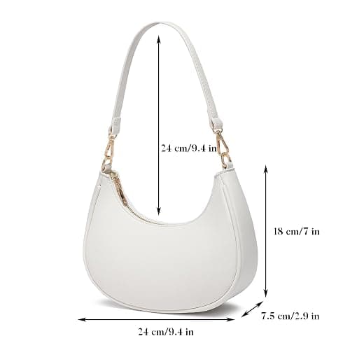 WuliTown Shoulder Bags for Women, Cute Hobo Tote Handbag Mini Clutch Purse with Zipper Closure thumbnail 5