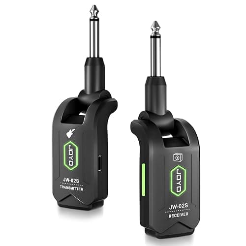 JOYO 5.8GHz Wireless Guitar System Wireless Guitar Transmitter Receiver Rechargeable Audio with 4 Signal Channels for Electric Guitar Bass 20M (JW-02S) thumbnail 8