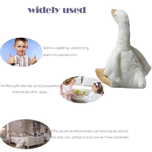 CHELEI2019 15.7" Swan Stuffed Animal,Goose Plush White Stuffed Animal Toy | Gifts for Kids thumbnail 4
