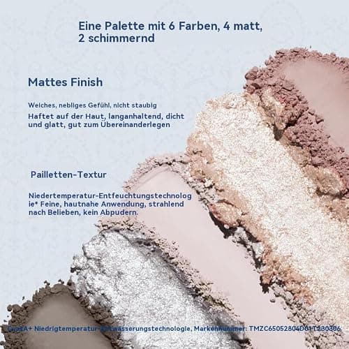 Flower Know Muschel- und Perlen Design 6-farbige Make-up-Palette, Lidschatten, Rouge, Hervorhebung und Kontur,Flower Know Make-up-Palette (B) thumbnail 3