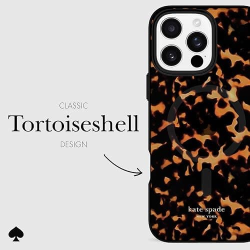Kate Spade New York iPhone 16 Pro Max Case - Compatible with MagSafe - Designer Phone Case - Tortoise thumbnail 5