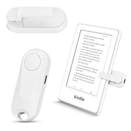 Sycelu RF Remote Control Page Turner for Kindle Paperwhite Accessories Ipad Reading Kobo Surface Comics/Novels iPhone Tablets Android Taking Photos Camera Video Recording Remote (K2-White) - Image 1