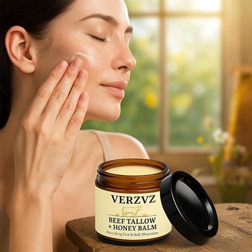Beef Tallow for Skin and Face – Tallow and Honey Balm Moisturizer, 100% Grass-Fed Beef Tallow with Raw Organic Honey, Beeswax, Olive Oil & Vitamin E – Deep Hydration – Proudly Made in USA – 2oz thumbnail 8