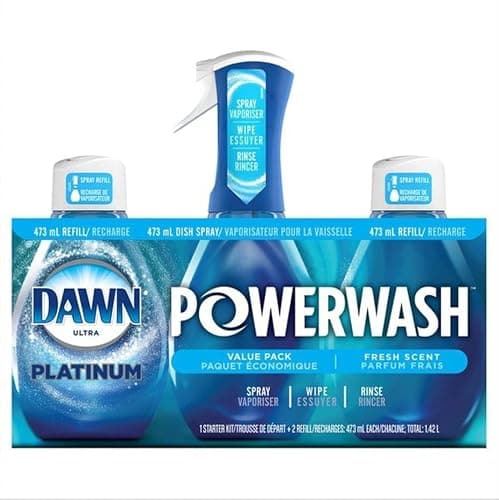 Dawn Platinum Powerwash Dish Spray Soap, Fresh Scent Refill- 16oz thumbnail 5