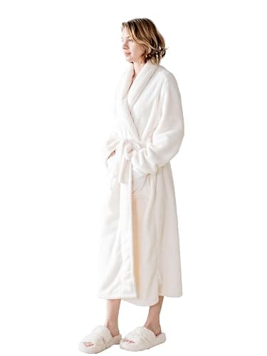 KORBLISS Robes for Women – Premium Plush Fleece Long Bathrobe for Women with Shawl Collar, Soft Warm Womens Robe thumbnail 2