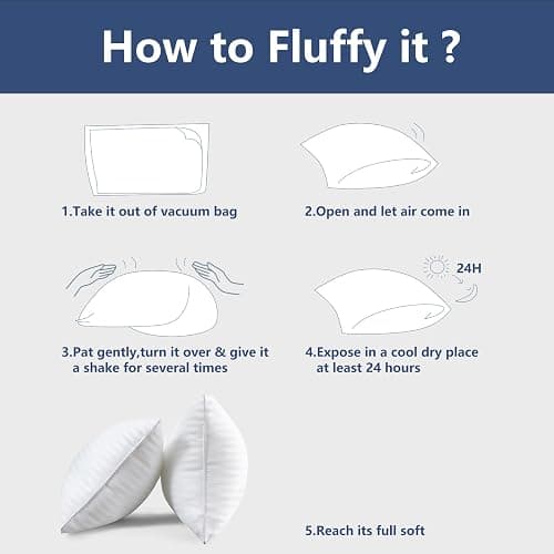 CozyLux Pillows Standard Size Set of 4, Cooling Hotel Quality Bed Pillows with Premium Soft Down Alternative Fill for Side Back and Stomach Sleepers - 4 Pack, Standard, 18x26 Inches thumbnail 7