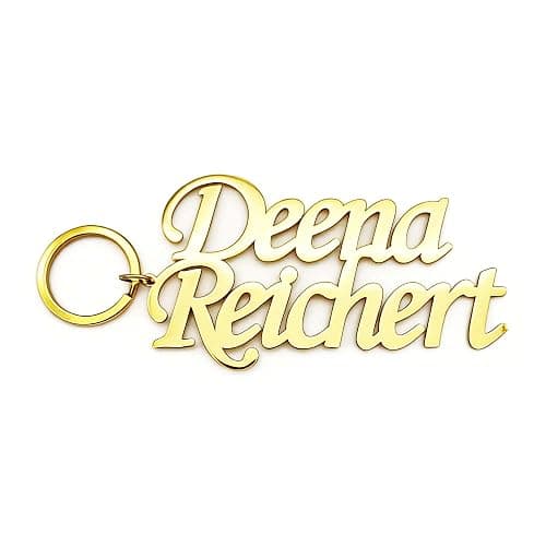 Personalised custom Letter Name Keychain Stainless Steel Zinc plated fine carved 3D letter keychain pendant for gifts - Image 1