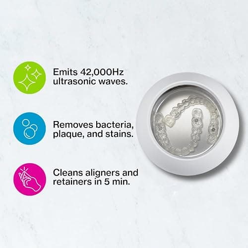 Invisalign Ultrasonic Cleaner | Powered by Zima Dental | Aligner and Retainer Cleaner | Arctic White thumbnail 2