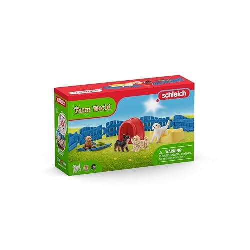 Schleich Farm World 13-Piece Puppy Pen Playset - Featuring 3 Cute Puppy Figurines and Accessories, Educational and Durable Toys, Fun and Imaginative Play for Boys and Girls, Gift for Kids Ages 3+ thumbnail 11