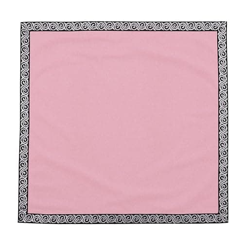 BLESSUME Wicca Square Altar Tarot Table Cloth for Reading with Card Pouch 24.4 * 24.4 inch (Pink1) thumbnail 4