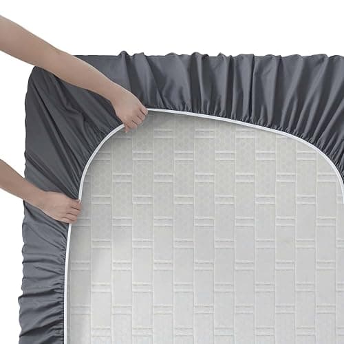 Clara Clark King Sheets, 6 Piece Set - Hotel Luxury Sheets for King Size Bed, Super Soft Bedding Set, King Size, Charcoal Gray thumbnail 5