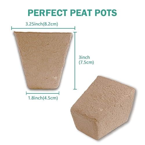 JOYSEUS 3.25" Seed Starter Pots, Organic Planting Peat Pots for Indoor Garden Seedling, 30 Pcs 100% Eco-Friendly and Biodegradable for Seed Germination thumbnail 2