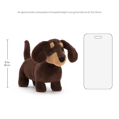 Jellycat Otto Sausage Dog Stuffed Animal, Medium 11.5 inches - Dogs and Puppies Plush Toy - Classic Children's Gift thumbnail 3