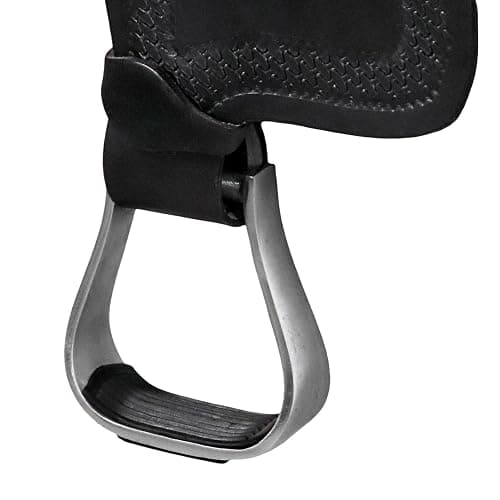 Barrel Brown Western Horse Trail Saddle Set Leather Horse Saddle with Headstall, Breast Collar Combo Rodeo Cowboy Riding Equestrian Comfortable Ride Black Saddle Tack Set thumbnail 9