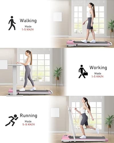 Tapis de Course 4 en 1 Pliable avec Pente 7% – Tapis de Marche Électrique 8 km/h, Moteur 2,5 CV, Système d’Amorti Avancé, Écran LCD, Cadre Renforcé, 130 kg Max – pour Maison & Bureau thumbnail 9