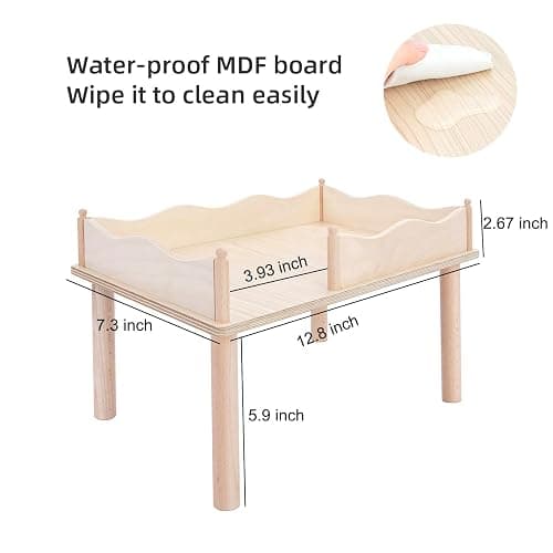 Niteangel Hamster Play Wooden Platform & Multi-Chamber Series Maze Fence for Dwarf Syrian Hamsters Gerbils Mice Degus or Other Small Pets (for 2 Chamber Hideout-Large) thumbnail 2