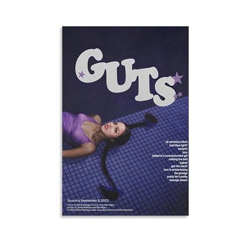 Olivia Poster Rodrigo Guts Album Cover Canvas Art Poster And Wall Art Hanging Decor for Modern Family Corridor Posters 12x18inch(30x45cm) - Image 1