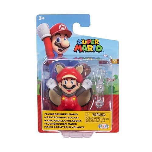 Nintendo - Super Mario Bros - 2.5" articulated figure - Mario Squirrel Flying Figures - Image 1