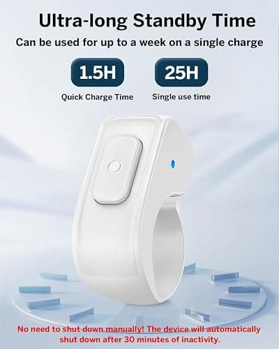 DATAFY [Case-Friendly] Remote Control Page Turner Ring for Kindle Paperwhite Oasis Scribe Kobo eReaders, Camera Camcorder Remote Controls, Page Turner Clicker for ipad iPhone Tablets with Storage Bag thumbnail 8