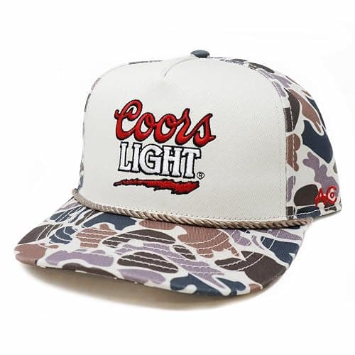 American Cattle Co. Coors Light Adjustable Snapback Rope Hat - Image 1