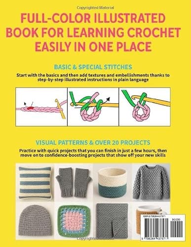 Crochet School for Absolute Beginners: Learn Crochet Quickly with Clear Instructions, Step-By-Step Illustrations, and 20+ Easy Projects for First-Time Makers thumbnail 2