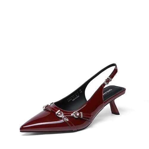 DREAM PAIRS Women's Low Kitten Heels Slingback Closed Pointed Toe Comfortable Dressy Pumps Wedding Party Casual Elegant Dress Shoes - Image 1