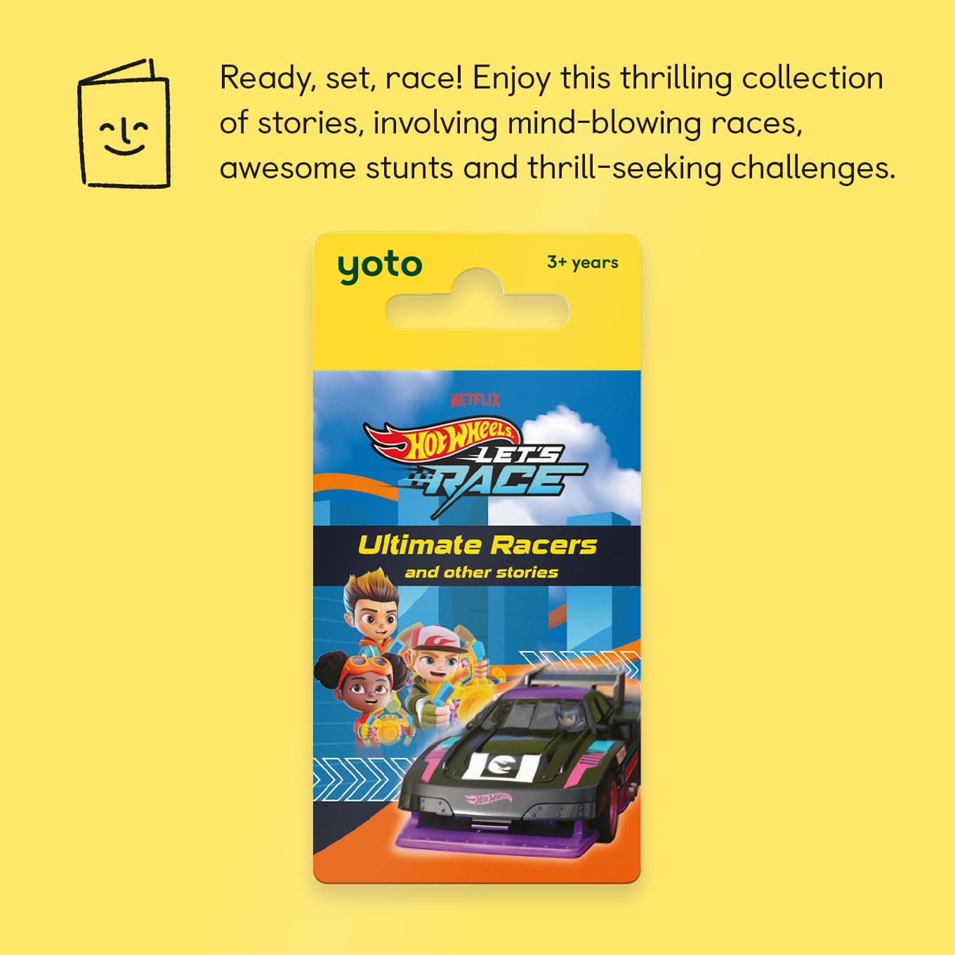 Yoto Hot Wheels Let's Race - Kids Audio Card for Use with Player & Mini All–in–1 Audio Player, Educational & Screen–Free Listening with Fun Playtime, Bedtime & Travel Stories, Ages 3+ thumbnail 2