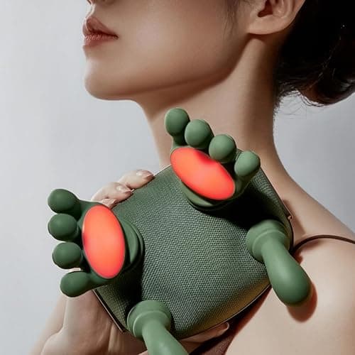 Eotmic Neck Massager with Fingers, Shiatsu Neck and Back Massager, 3-Speed Adjustment,Electric Deep Tissue 3D Kneading Massage,to Men Women thumbnail 2