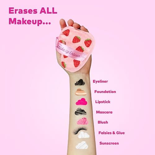 The Original Makeup Eraser, 7-Day Set, Erase All Makeup with Just Water, Including Waterproof Mascara, Eyeliner, Foundation, Lipstick, Sunscreen, and More! - Strawberry Fields thumbnail 4