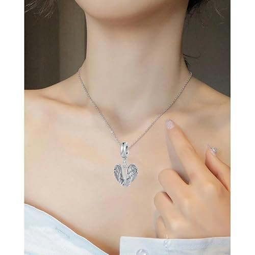 NARTGO Guardian Angel Spread Wings and Soar Charm Compatible with Pandora Charms Bracelets thumbnail 6