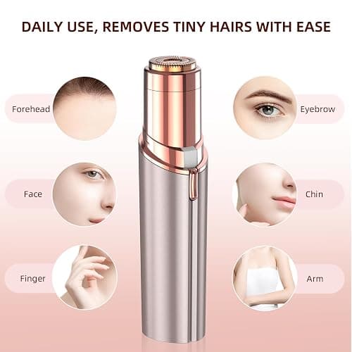 Facial Hair Removal for Women, Electric Rechargeable Painless Hair Remover for Face, Upper Lips, Chin, Peach Fuzz, with LED Light thumbnail 2